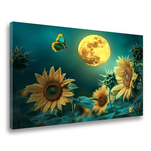 Diamond Painting Schmetterling Diamond Painting Mond 40x60cm, 5D DIY Diamant Malerei Bilder Erwachsene Mosaikherstellung, Kinder Anfänger Crystal Art Basteln Set, Home Wand Dekor Frauen Geschenk F-479 von Jvyaeen