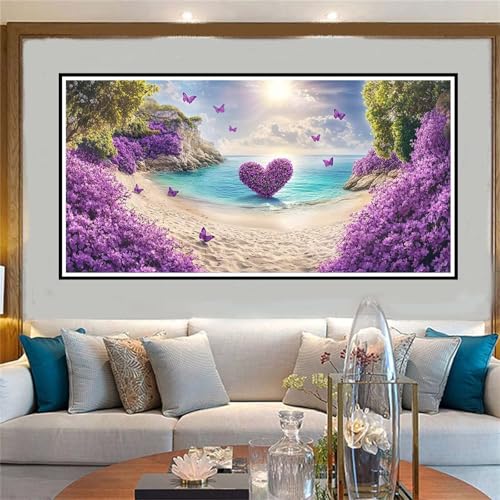 Jvyaeen Landschaft Malen Nach Zahlen ab 5 6 7 8 9 10 Jahre Mädchen, Malen Nach Zahlen Kinder Anfänger DIY Kreativ Set Liebe, Mit 3 Pinseln and Acrylpigment Kit, für Home Decor Geschenke 80x160cm-W628 von Jvyaeen