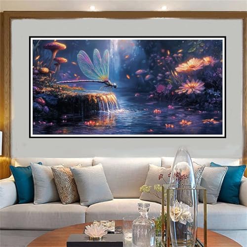 Jvyaeen Traum Malen Nach Zahlen ab 5 6 7 8 9 10 Jahre Mädchen, Malen Nach Zahlen Kinder Anfänger DIY Kreativ Set Landschaft, Mit 3 Pinseln and Acrylpigment Kit, für Home Decor Geschenke 70x140cm-W744 von Jvyaeen