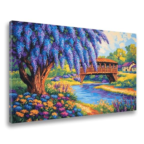 Landschaft Diamond Painting Baum Diamond Painting Erwachsene Kinder Klein 40x50cm,DIY 5D Diamant Malerei Crystal Art Bastelset Erwachsene Frauen Geschenk, Mosaikherstellung, Wanddeko Aesthetic F-296 von Jvyaeen