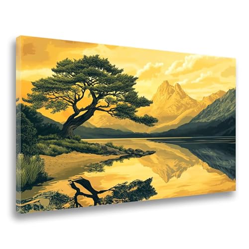 Landschaft Diamond Painting Berg Diamond Painting Erwachsene Kinder XXL 100x120cm,DIY 5D Diamant Malerei Crystal Art Bastelset Erwachsene Frauen Geschenk, Mosaikherstellung, Wanddeko Aesthetic F-289 von Jvyaeen