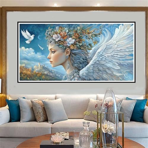 Mädchen Malen Nach Zahlen ab 5 6 7 8 9 10 Jahre Mädchen, Malen Nach Zahlen Kinder Anfänger DIY Kreativ Set Tier, Mit 3 Pinseln and Acrylpigment Kit, Adult Craft für Home Decor Geschenke 80x160cm-W772 von Jvyaeen