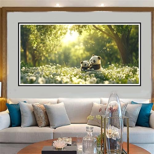 Malen Nach Zahlen Panda Malen Nach Zahlen Erwachsene Landschaft Malen-Nach-Zahlen Erwachsene Groß 20x40cm DIY ÖlgemäLde Kit Set, Kreativ Set Mit 3-Pinseln und Acrylfarbe, für Deko Wohnzimmer -W936 von Jvyaeen