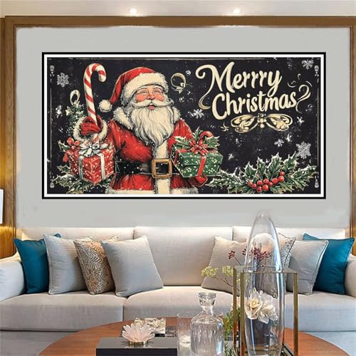 Malen Nach Zahlen Weihnachten Malen Nach Zahlen Erwachsene Geschenk Malen-Nach-Zahlen Erwachsene Groß 70x140cm DIY ÖlgemäLde Kit Set, Kreativ Set Mit Pinseln und Acrylfarbe, für Deko Wohnzimmer -W896 von Jvyaeen