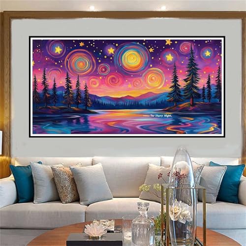 Monet Malen Nach Zahlen ab 5 6 7 8 9 10 Jahre Mädchen, Malen Nach Zahlen Kinder Anfänger DIY Kreativ Set Landschaft, Mit Pinseln und Acrylpigment Kit, Adult Craft für Home Decor Geschenke 30x60cm-W752 von Jvyaeen