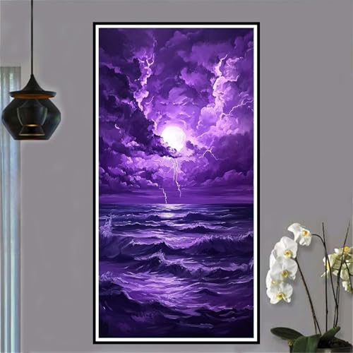 Sternenhimmel Malen Nach Zahlen ab 5 6 7 8 9 10 Jahre Mädchen, Malen Nach Zahlen Kinder Anfänger kreativ set Meer, Mit Pinseln und Acrylpigment Kit, Adult Craft für Home Decor Geschenke 50x100cm-W445 von Jvyaeen