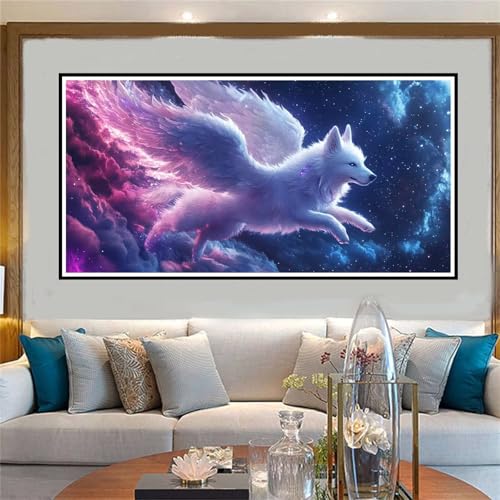 Tier Malen Nach Zahlen ab 5 6 7 8 9 10 Jahre Mädchen, Malen Nach Zahlen Kinder Anfänger kreativ set Sternenhimmel, Mit Pinseln und Acrylpigment Kit, Adult Craft für Home Decor Geschenke 80x160cm-W1105 von Jvyaeen