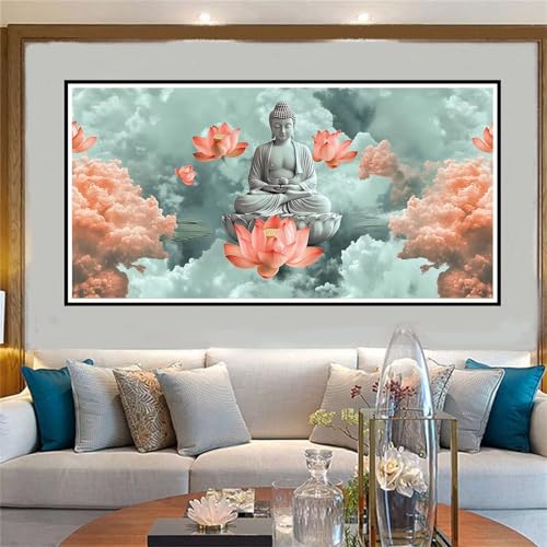 Zen Malen Nach Zahlen ab 5 6 7 8 9 10 Jahre Mädchen, Malen Nach Zahlen Kinder Anfänger DIY Kreativ Set Blume, Mit 3 Pinseln and Acrylpigment Kit, Adult Craft für Home Decor Geschenke 50x100cm-W1009 von Jvyaeen