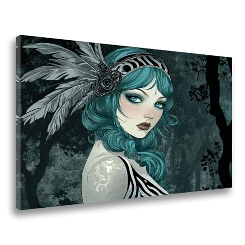 gotisch Diamond Painting Mädchen Diamond Painting Erwachsene Kinder Klein 30x40cm,DIY 5D Diamant Malerei Crystal Art Bastelset Erwachsene Frauen Geschenk, Mosaikherstellung, Wanddeko Aesthetic F-361 von Jvyaeen