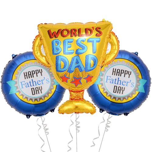 Jwssor Folienballons mit Aufschrift "Best Dad", großer Vatertags-Ballon, Happy Father's Day Folienballon Jwssor Folienballons mit Aufschrift "Best Dad", großer Vatertags-Ballon, Happy Father's Day Folienballon von Jwssor