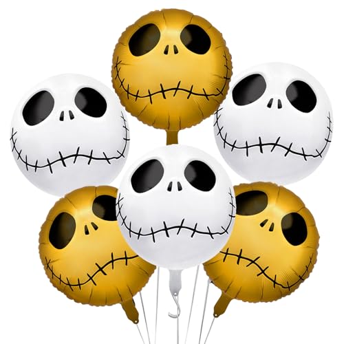 Jwssor Halloween-Folienballons, Totenkopf-Ballons, 40,6 cm Halloween-Ballon von Jwssor