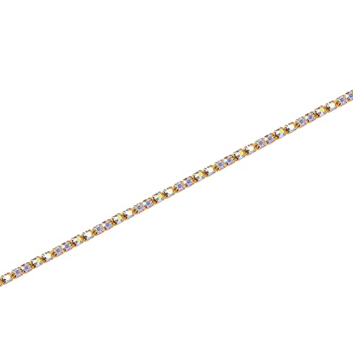 10,9 Yards Strsestone Trimm, Strassbänder Kette Diamant Kristall Strassverschmutzung Strass Applica für das Nähen von Handwerksfeiern Kostüm -Verzierung Kleidung Accessoires (2mm) von Jwthee