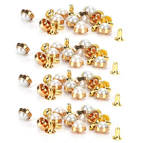 100 Sets Color Crystal Rivets, Rapid Rivets Color Spots Studs Rapid Studs Kit Leather Craft Zinc Alloy Crafts Decoration for Clothing (White) von Jwthee