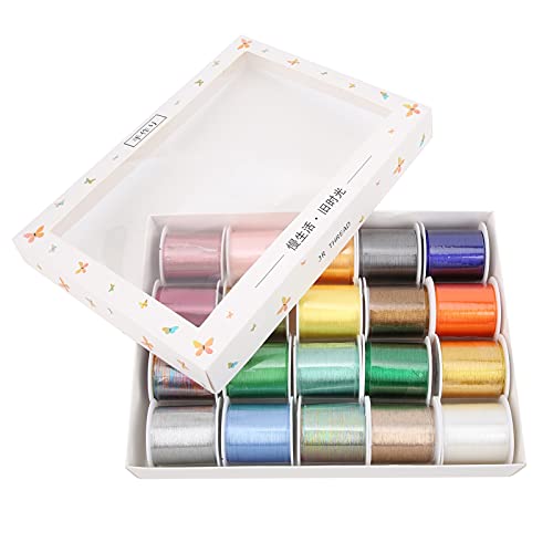 20 PCs Nähfaden, Polyester Stickwäsche Allzweck Polyester Nähkit Nähmaschine Kit mit 20 Farben für Handmaschine von Jwthee