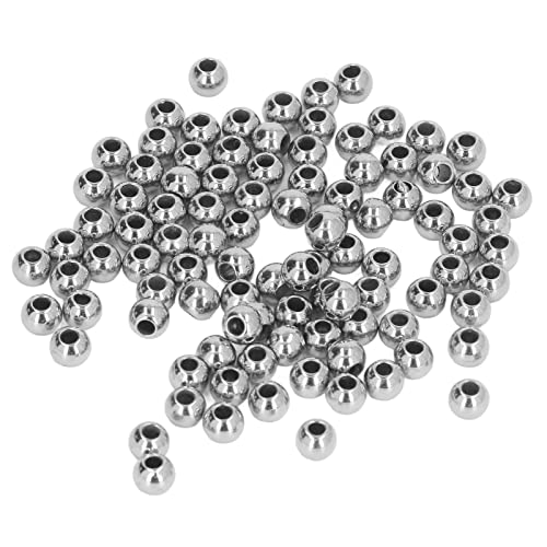 200 Stück 8 mm runde Perlen, Abstandsperlen, große Lochperlen, Armbandperlen, nahtlose Perlen, lose Perlen, Bastelperlen, kleine Perlen für die Schmuckherstellung (8mm) von Jwthee