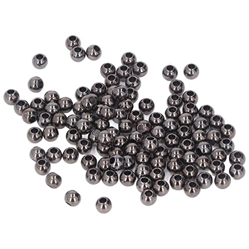 200 Stück 8 mm runde Perlen, Abstandsperlen, große Lochperlen, Armbandperlen, nahtlose Perlen, lose Perlen, Bastelperlen, kleine Perlen für die Schmuckherstellung (8mm) von Jwthee