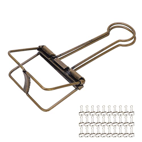 30 Stück Papier-Organizer-Clips, ausgehöhlte Büroklammern, Draht-Büroklammern, große Büroklammern, Dokumenten-Organizer-Klemmen für Schule, Büro, 5,1 cm (Antique Bronze) von Jwthee