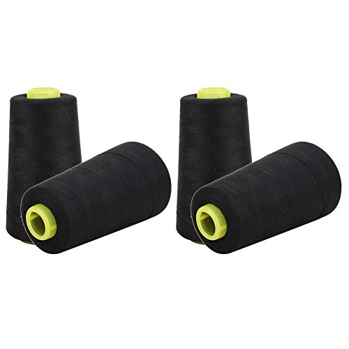 4pcs 3000 Yards Sergergewindekegel, Polyesterfaden für Nähmaschinen, Polyester -Nähfaden -Nähmaschinenzubehör Nadelfaden für Kleidung (Polyester) von Jwthee