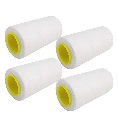 4pcs 3000 Yards Sergergewindekegel, Polyesterfaden für Nähmaschinen, Polyester -Nähfaden -Nähmaschinenzubehör Nadelfaden für Kleidung (Polyester 2) von Jwthee