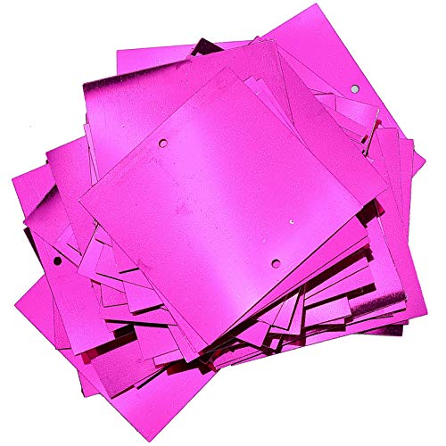 60 Stück quadratische Pailletten, 50 x 50 mm, flache Pailletten, flache quadratische Pailletten, flache quadratische Pailletten, lose Pailletten, Pailletten, Nähen, Hochzeit, (Rose) von Jwthee