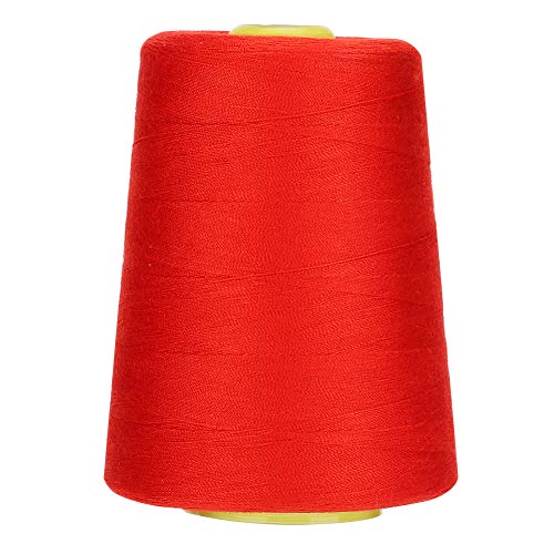 8000 Yards Nähmaschinengarn, Nähgarnspulen Polyestergarn für Nähmaschinen-Quiltgarn zum Handquilten Polyester-Stickmaschinengarn für Nähmaschine (Red) von Jwthee