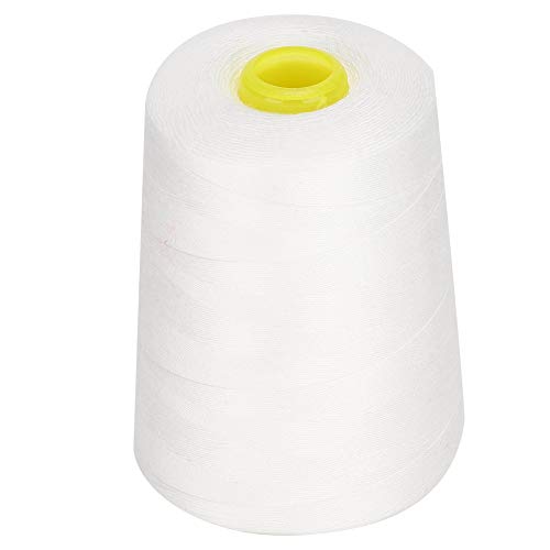 8000 Yards Nähmaschinengarn, Nähgarnspulen Polyestergarn für Nähmaschinen-Quiltgarn zum Handquilten Polyester-Stickmaschinengarn für Nähmaschine (White) von Jwthee