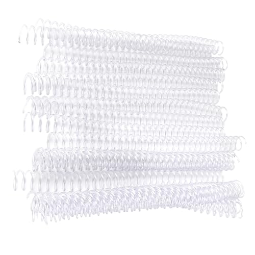 Binderücken, 20 Stück, 30 Löcher, lose Blätter, Binderinge, Binderücken, Schnapp-Split-Bindekämme, Bindering, Federspiralringe für A4-Papier (19 mm x 30 Löcher, transparent, 20 Streifen) von Jwthee