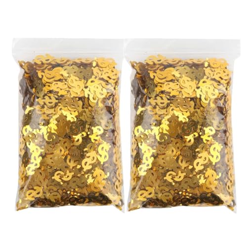 Dollar Zeichen Konfetti, Party Konfetti 120g, Tischkonfetti aus Seidenpapier Pailletten Konfetti, Konfetti zum Werfen, Tischdeko (Dollar Zeichen) von Jwthee