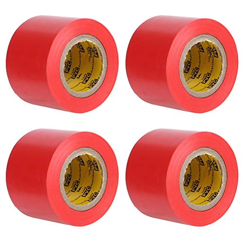 Jwthee 4PCS Elektrisches Klebeband, elektrische Isolationsbandreparatur Isolationsband Elektrisches Isolierband für elektrische Kabelspleißen und Rohrwasserlecks Reparatur (Red) von Jwthee