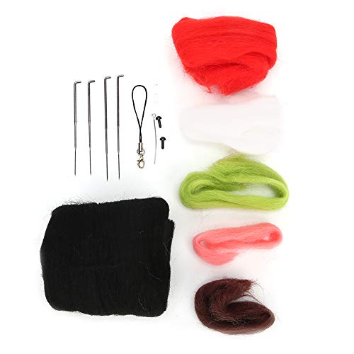 Jwthee Nadelfilz-Set, Nadelfilz-Starter-Set, Tiere, Nadelfilz-Set, Wollfilz-Materialien-Set mit Filzwerkzeug zum Nadelfilzen (Erdbeer-Shiba Inu) von Jwthee