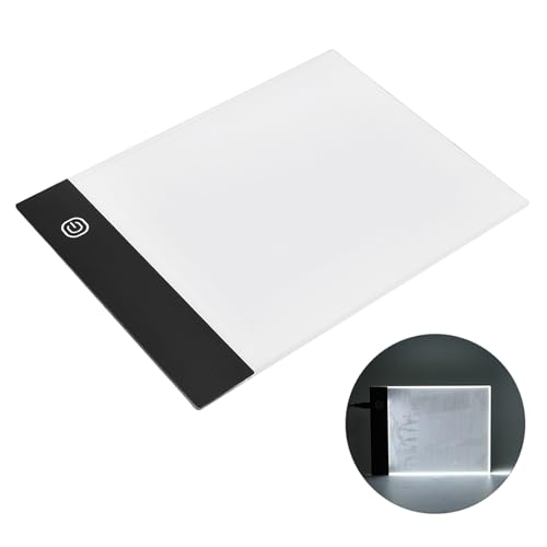 LED Light Copy Board, Light Tracing Box A6 Tragbares LED Light Board Flip Book Kit mit Light Pad Kinder Zeichnung Light Box Tablet Paint Pad Ultradünnes LED Light Pad zum Zeichnen von Jwthee