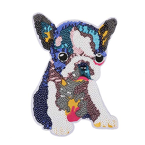 Pailletten aufnähen Patches, Hunde pailletten Eisen auf Patches Bestickte Patches Nähen auf Applique Glitzer Patch Kleidung Reparatur Patch für Handwerk Kleidung Hüte von Jwthee