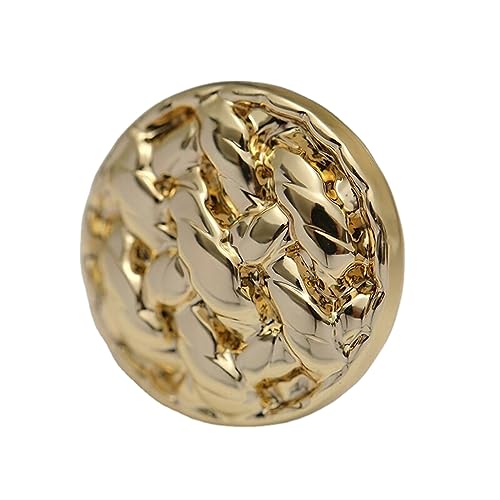 5 Stück Western-Metallknöpfe, 15/18/23mm, rund, hübsche goldfarbene Schaftknöpfe, Bekleidung, Rock-Accessoires, Gold, 18mm von Jyuha