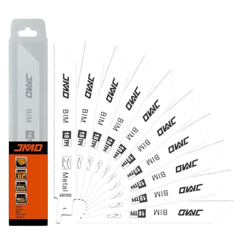 Stichsägeblatt S922EF, 150 mm, Bimetall, zum Schneiden von Holz, Kunststoff, Rohr, Metall, 10 Stück/1 Set von Jyving