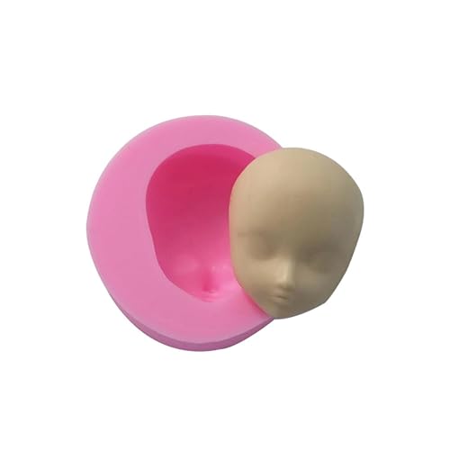 Gesichtsformen aus Silikon, einzigartige Form für Babygesicht, 3D-Puppe, Mädchen, kleine Zucker-Bastelform, Ton, Seife, Harz, Schokoladenform zum Basteln von Jyxuyy