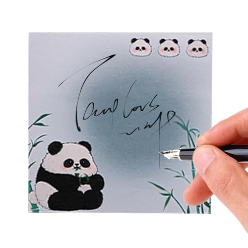 Haftnotizen Mit Tiermotiv, 50 Blatt Haftnotizen, Notizzubehör, Klebend Und Wiederverwendbar, Cartoon-Panda-Design Und Tierthema, 8 X 8 Cm (3,15 X 3,15 Zoll), Für Anmerkungen Und Notizen von Jyxuyy