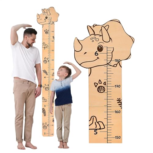 Jyxuyy Holz-Wachstumstabelle, An Der Wand Montiertes Höhenlineal, Kinder-Wachstumstabelle, Dekorativ Und Funktional, Kinderfreundliche Tier-Cartoon-Designs, 54,69 Zoll 138,724 Cm, Für Kinder von Jyxuyy