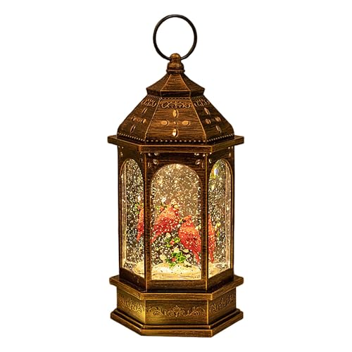 Snow Globe Lantern | Christmas Decor with Swirling Glitter | Enchanting Candle Light for Festive Atmosphere | Perfect for Christmas and Thanksgiving Home Decoration von Jyxuyy