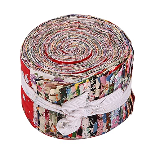 Jzoowar Stoff Streifen Roll Gelee Stoff BüNdel Stoff Quilt Streifen Roll Up Blumen Precut Patchwork mit Verschiedenen Mustern von Jzoowar