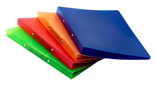 K3T Ringbuch A4, 4er Packung, Rückenbreite 26mm, 4 Farben (rot, blau, orange und grün), Art.Nr. 66955 von K3T