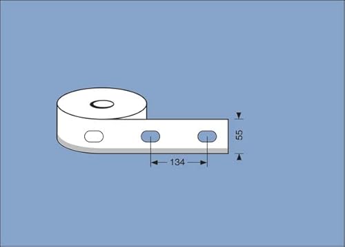 Trage- und Klebeband LA 134, 55mm breit, 50m lang, Stärke 0.15mm, weiß von KABUCO