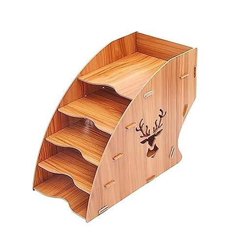 KACPLY 1 Stück Holz Rechnung Rechnung Lagerung Rack Desktop Papier Organizer Aktenhalter Dokument Briefablage Postfach von KACPLY