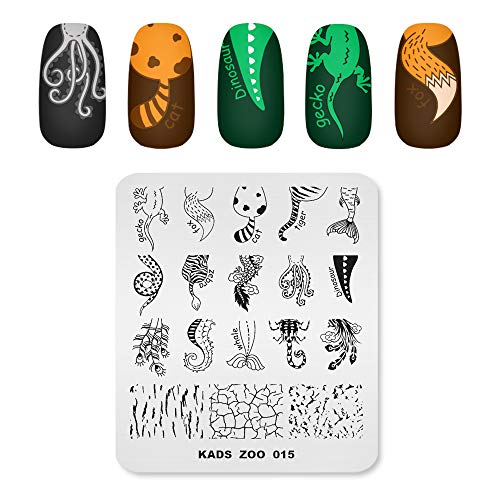 KADS Nail Art Stamping Plates Set Image Template Stencils Pattern with Stamping Plates Holder Case Organizer (ZO015) von KADS