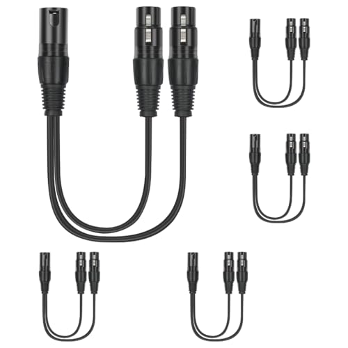 KADSXIYA Professionelles 3-poliges Y-Splitterkabel, 3-polig, 2-Buchse auf 1-Stecker, Mikrofon-Adapter von KADSXIYA