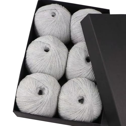 KAFELE 300G Garn, 6 Bälle, Hautfreundlich Und Bequem, Geeignet Für Das Stricken Von Warmen Schals, Hüte, Handschuhe,D von KAFELE