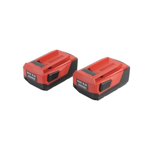 KAFTKO 5 Ah Lithium-Ionen-Akku Mit Hoher Kapazität. Kompatibel Mit Hilti B22. Geeignet for Alle 18 V, 21,6 V Und 22 V Kabellosen Elektrowerkzeuge(2PC-22V-5Ah) von KAFTKO