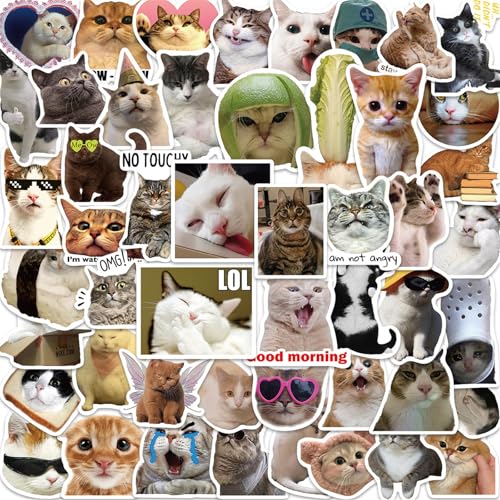 50pcs Katzen Themenaufkleber Cartoon Animal Sticker Für Journalplaner Pen Case Kinder Aufkleber Zum Belohnung Von Scrapbooking von KAHDGSS