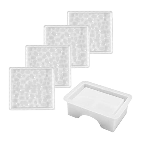 5pieces/Set Silicon Storage Box Form Quadratische Runde Harzformen Für Kerzenhalter Seifenkasten Tasse Matte von KAHDGSS