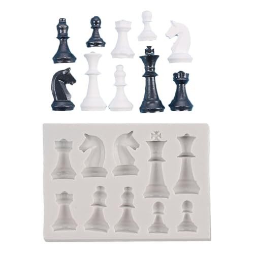 Internationale Schach-Silikonform, Epoxidharz, Schokolade, Süßigkeiten, Schmuckherstellung, handgefertigte Kunstwerke, antihaftbeschichtet von KAHDGSS