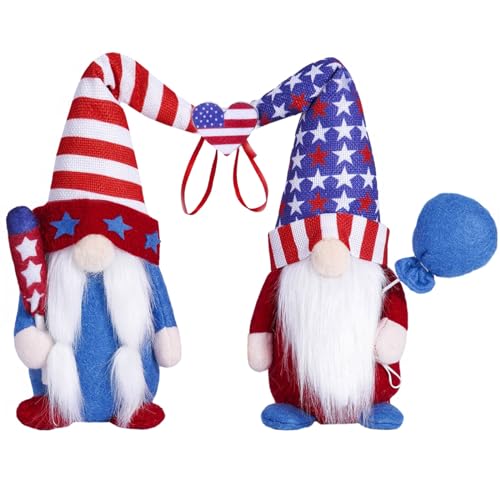 KAHDGSS Creative Decors Practical Independence Day Gnomes Plushs Nordic Dwarfs Festival Home Accent Party Decorations von KAHDGSS